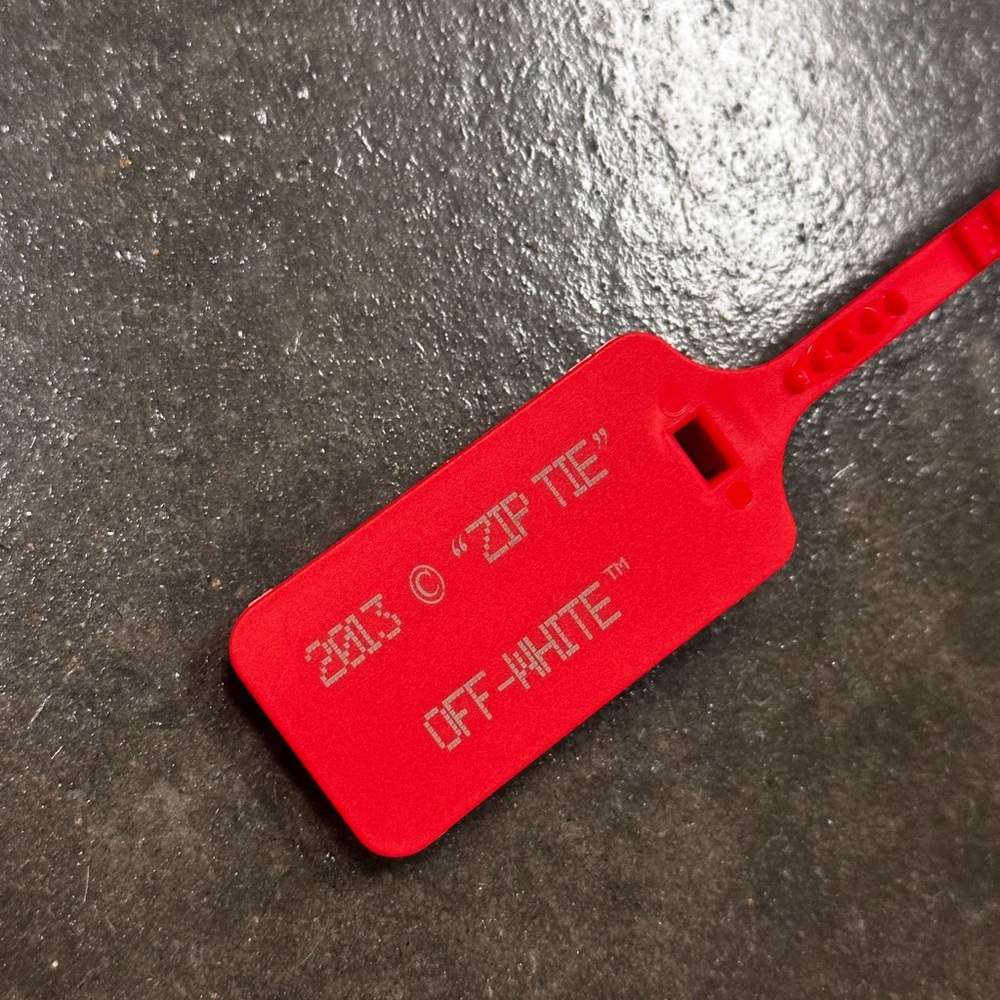 Off-white red zip tie 2013 Virgil abloh - Picture 3 of 4